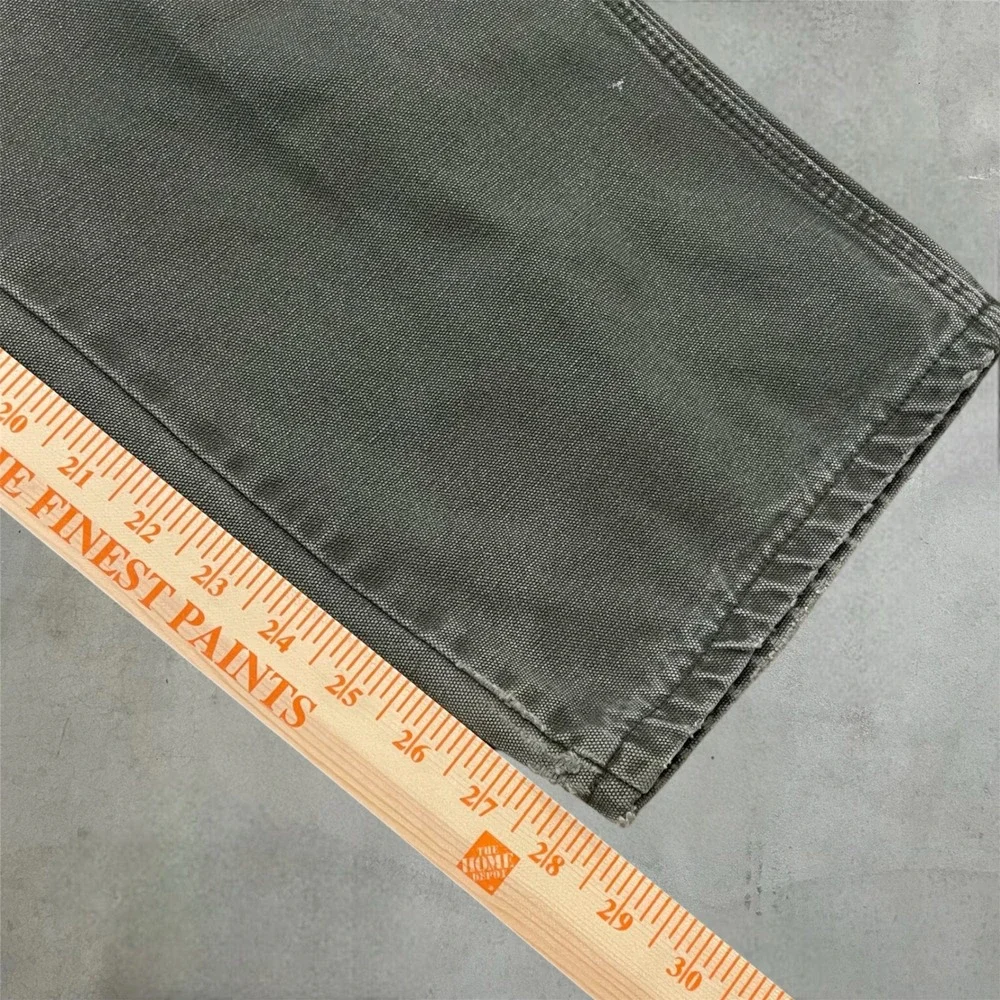 Y2K Distressed Dickies Carpenter Pants Olive Size 34x30 Workwear Grunge Skater